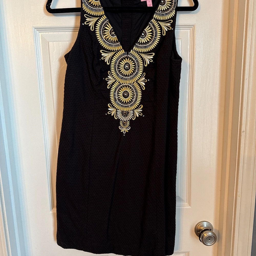 Black and gold Lilly Pulitzer dress
